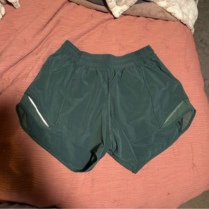 Olive Green Lululemon hottie hot shorts